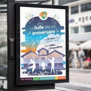 anniversaire bulle affiche
